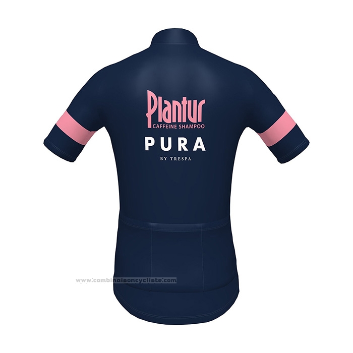 2022 Maillot Cyclisme Plantur Pura Profond Bleu Manches Courtes et Cuissard